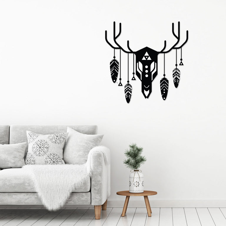 Wanddecoratie Deer Totem