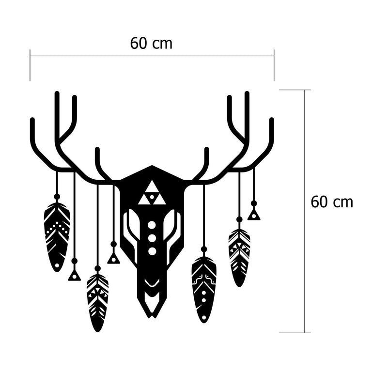 Wanddecoratie Deer Totem