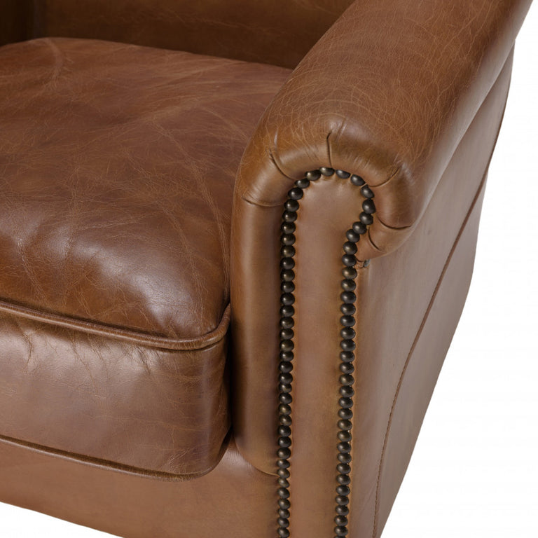 Fauteuil Lya vintage leer