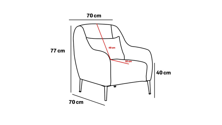 Fauteuil Venus linnen