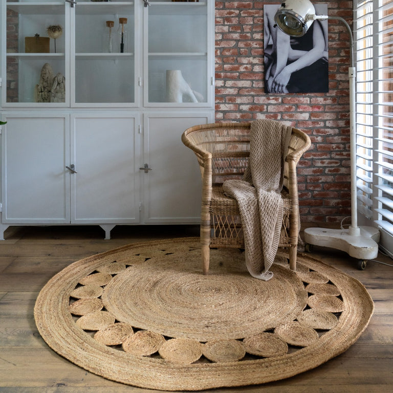 Vloerkleed Floris jute rond