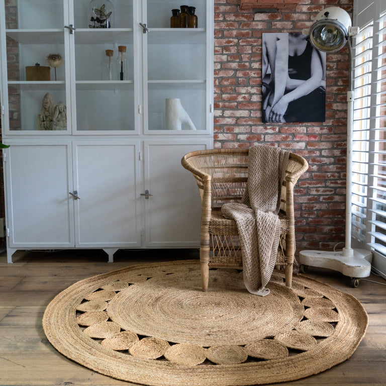 Vloerkleed Floris jute rond