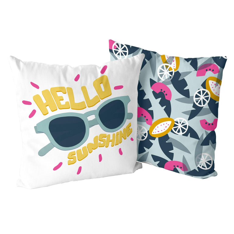 Set van 2 kussenhoezen Hello Sunshine