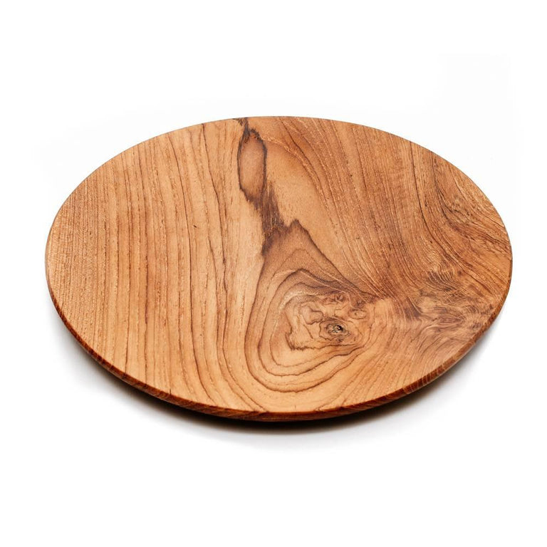 Dinerbord Root Teakhout rond