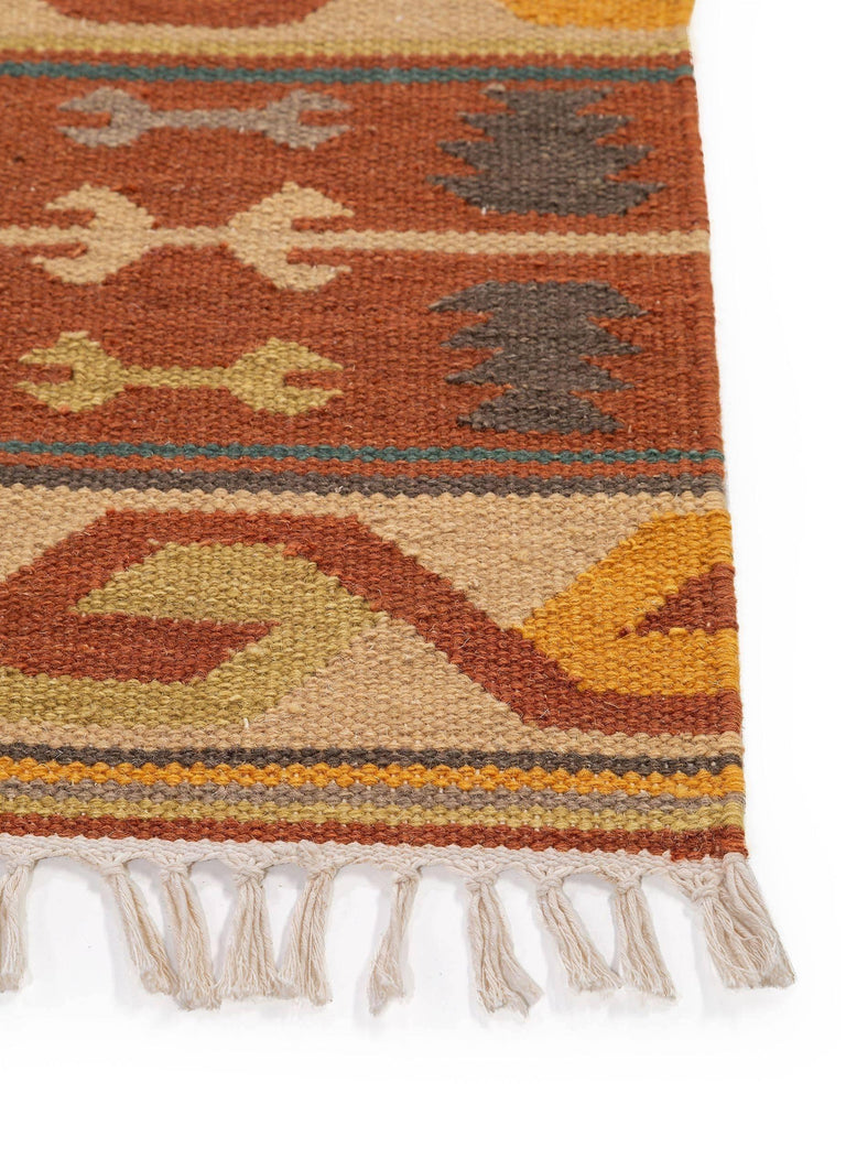 Kilim Zohra wol handgemaakt