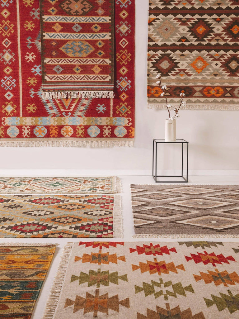 Kilim Zohra wol handgemaakt