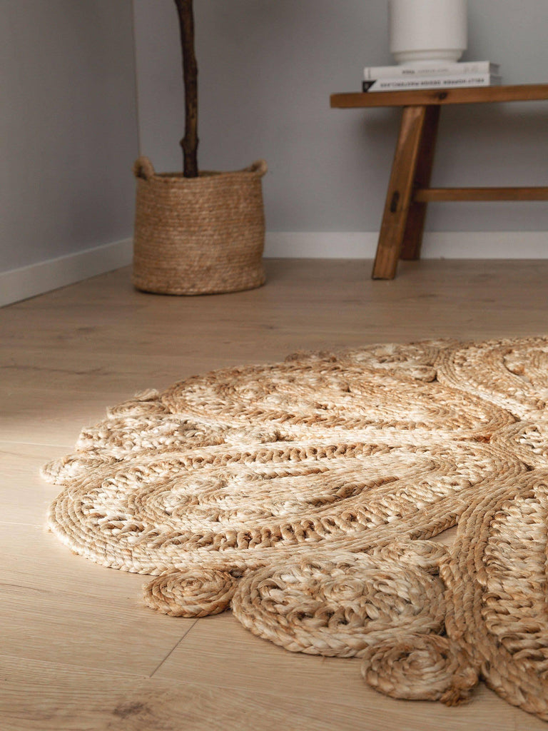 Vloerkleed Kamala natural jute rond