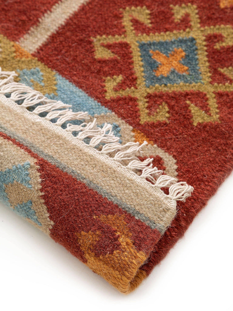 Kilim Zohra wol handgemaakt