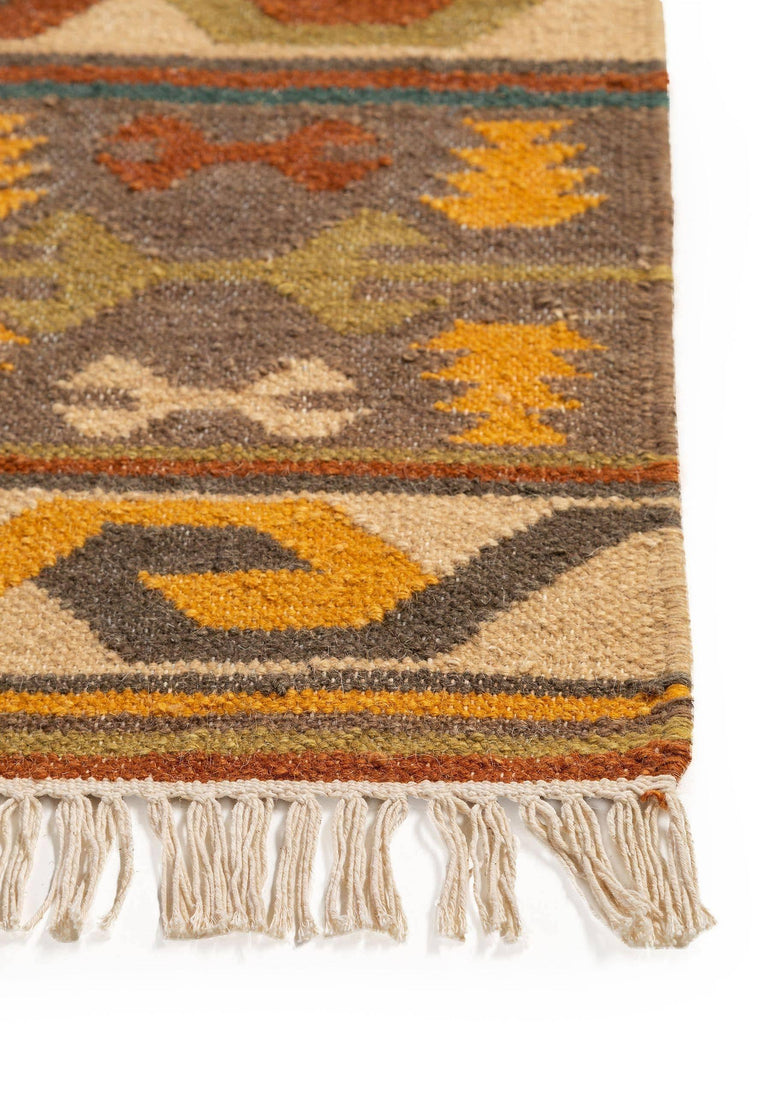 Kilim Zohra wol handgemaakt