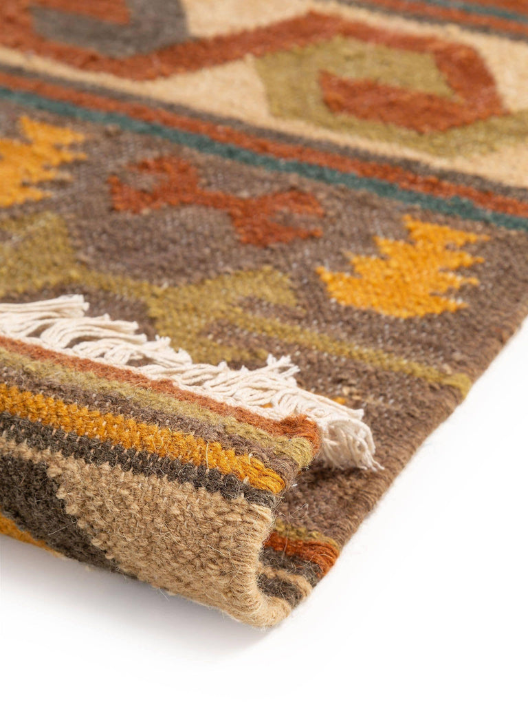 Kilim Zohra wol handgemaakt