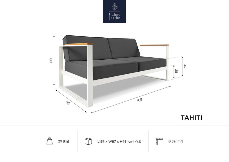 2-zits tuinbank Tahiti