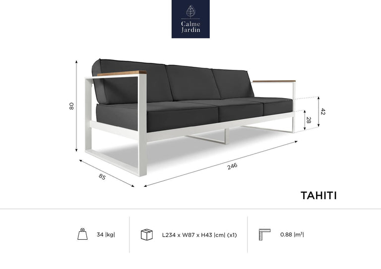 3-zits tuinbank Tahiti