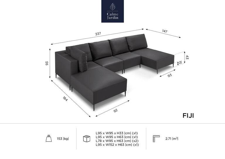 Outdoor loungebank Fiji links