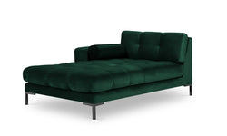 Chaise longue Bali links velvet