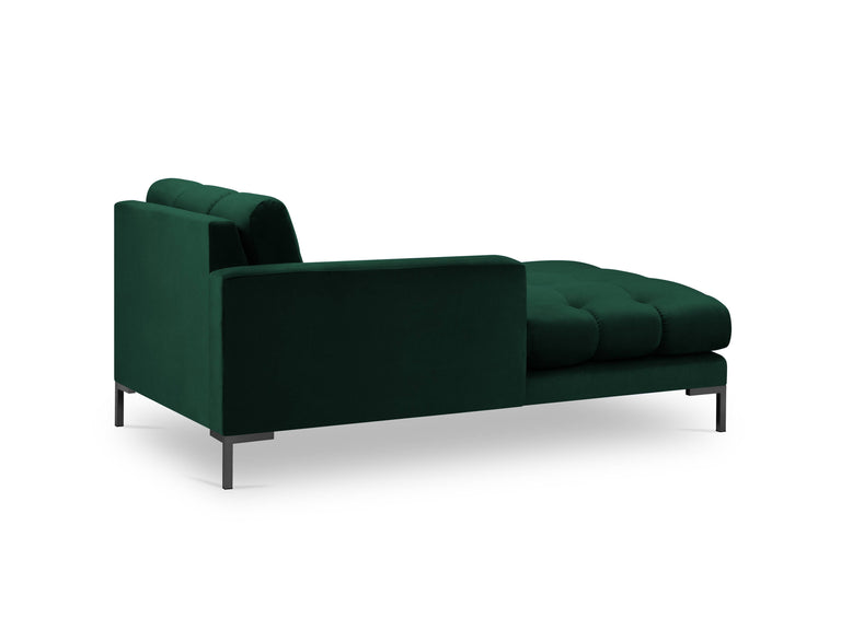 Chaise longue Bali links velvet