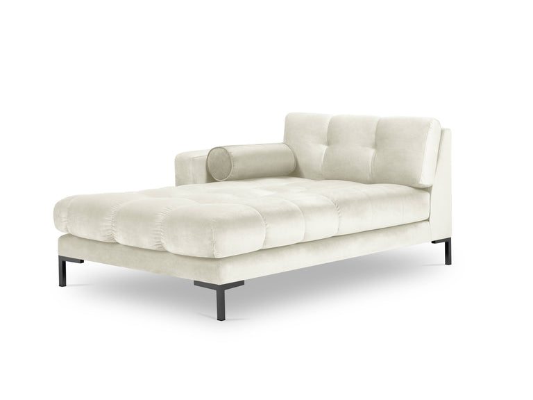 Chaise longue Bali links velvet