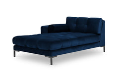 Chaise longue Bali links velvet