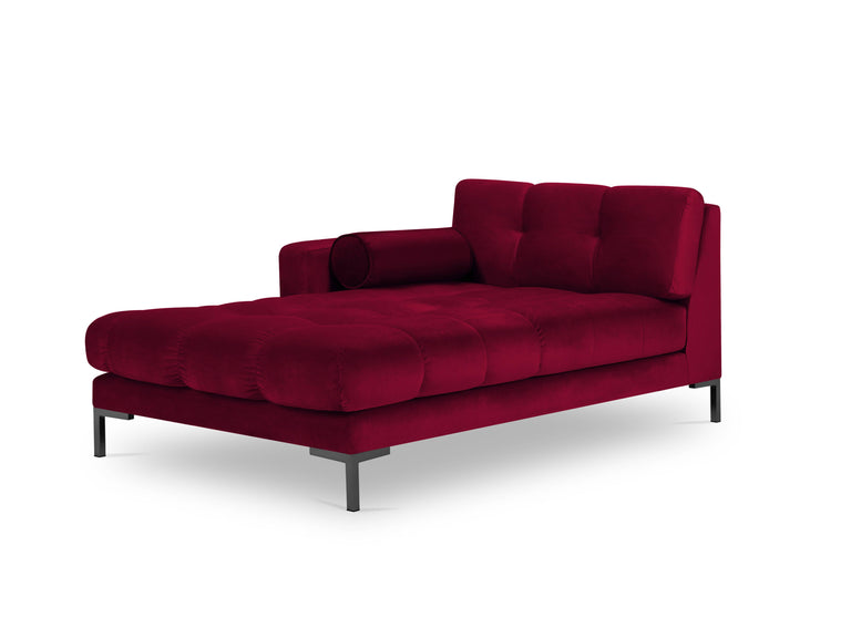 Chaise longue Bali links velvet