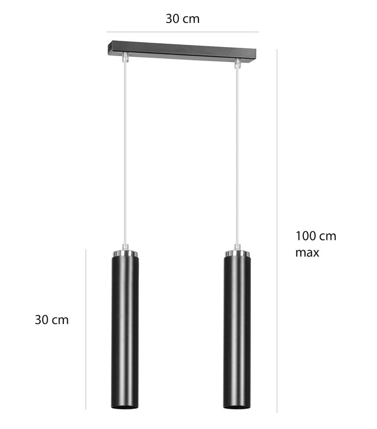 2-lichts hanglamp Laika