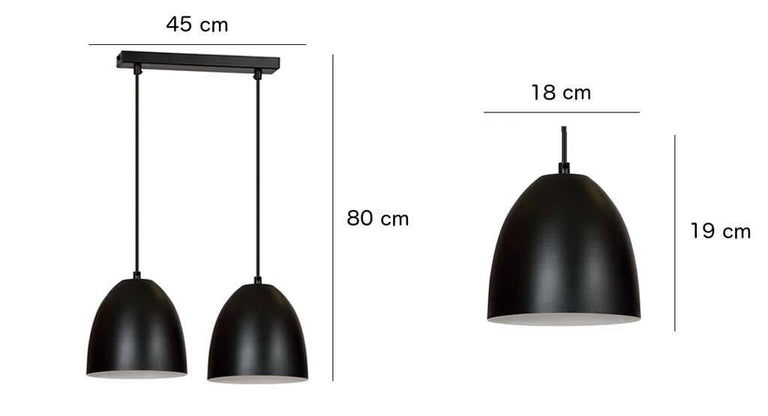 2-lichts hanglamp Lenox