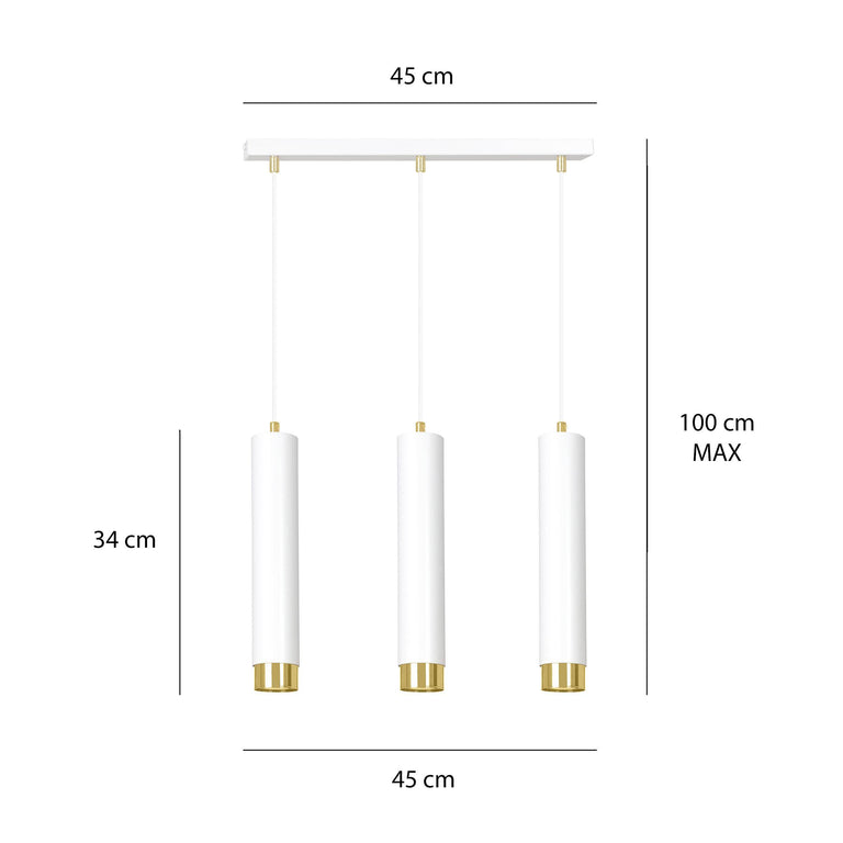 3-lichts hanglamp Kobe