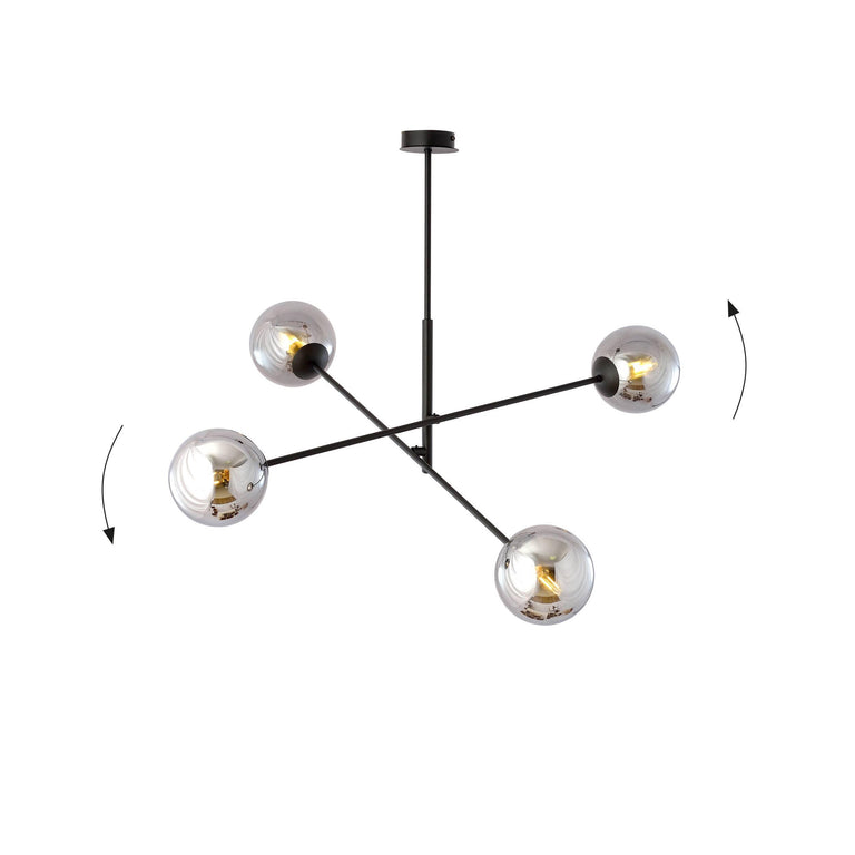 4-lichts hanglamp Lena