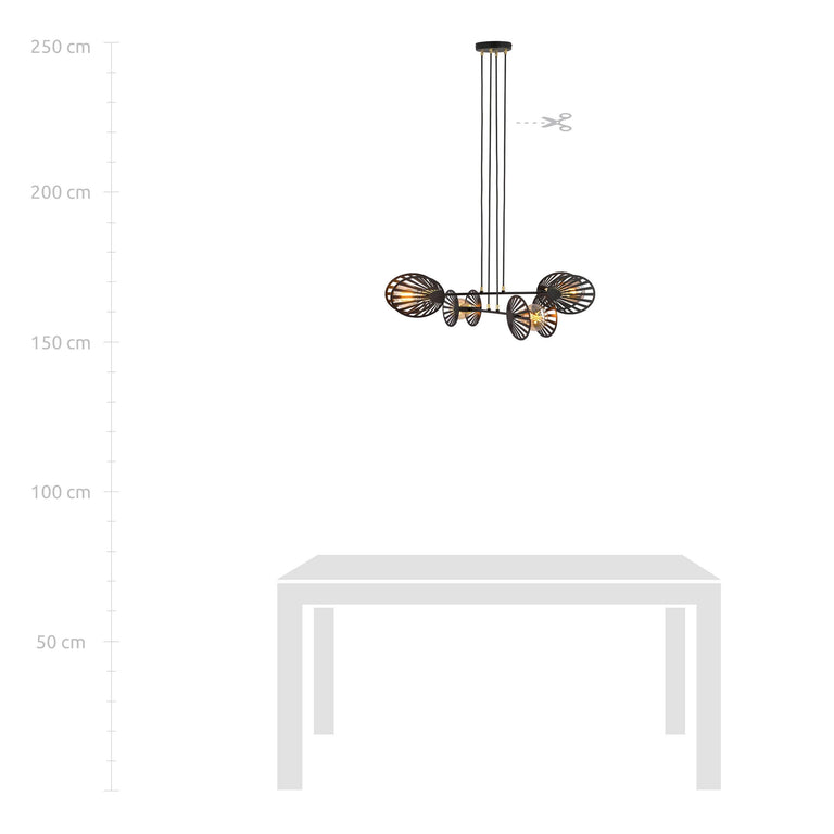 4-lichts hanglamp Paja