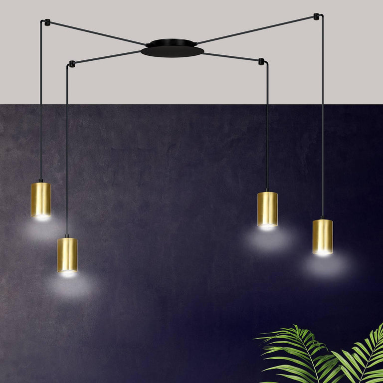 4-lichts hanglamp Tracy