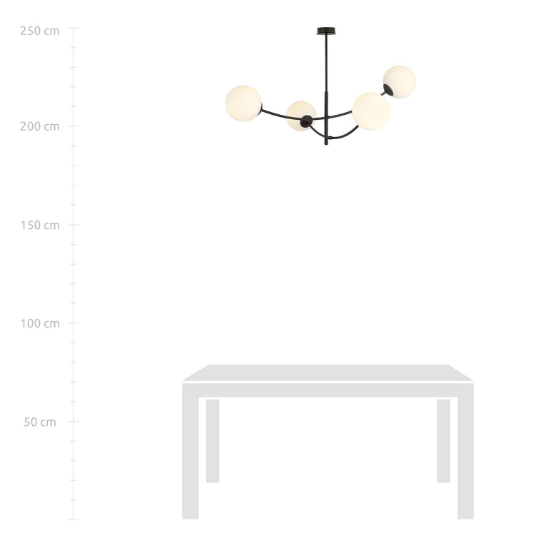 4-lichts plafondlamp Dale