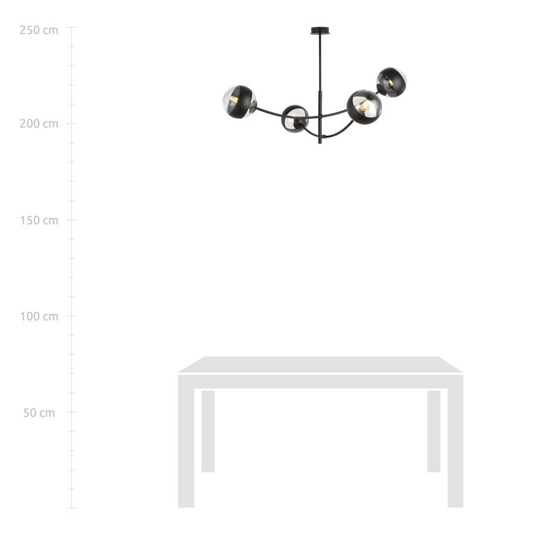 4-lichts plafondlamp Dale