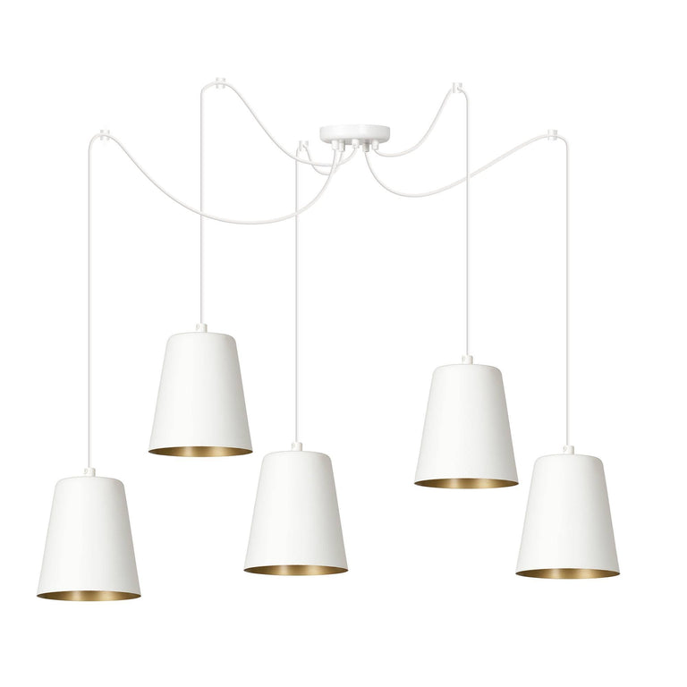 5-lichts hanglamp Lina