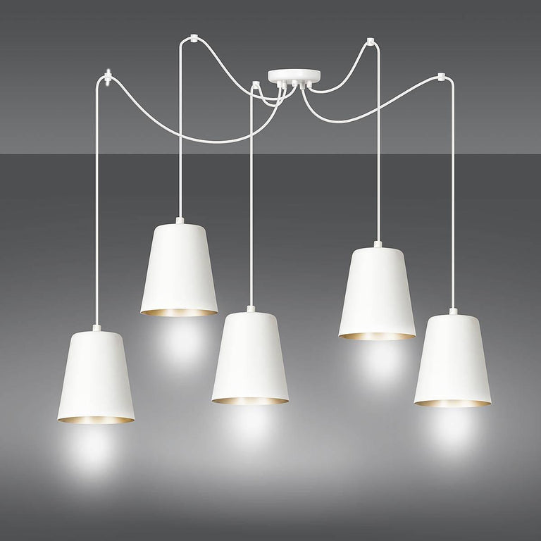 5-lichts hanglamp Lina