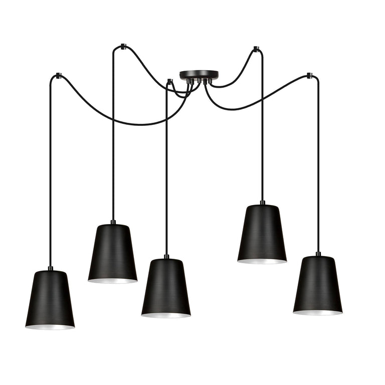 5-lichts hanglamp Lina