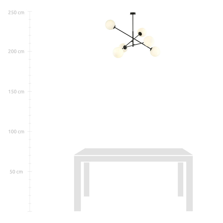 6-lichts hanglamp Lena