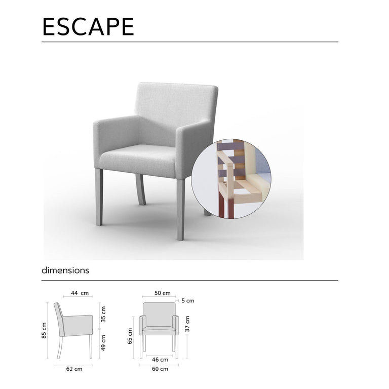 Eetkamerstoel Escape linnen