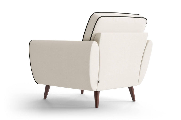 Fauteuil Zara linnen met contrast piping