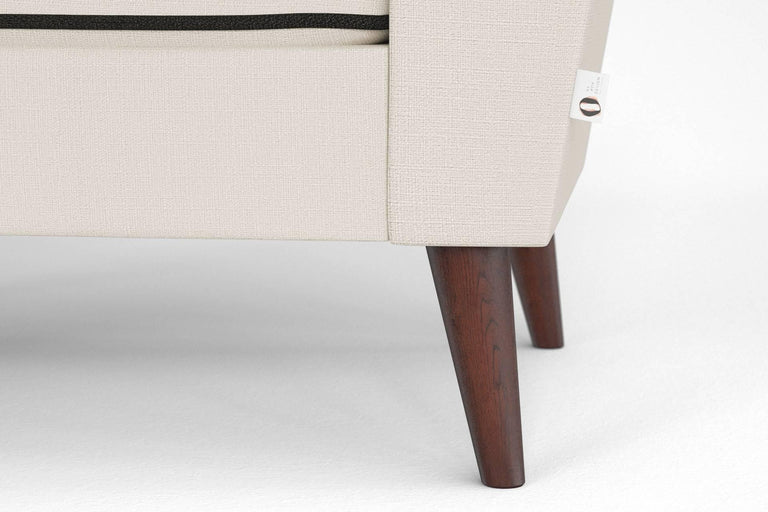 Fauteuil Zara linnen met contrast piping