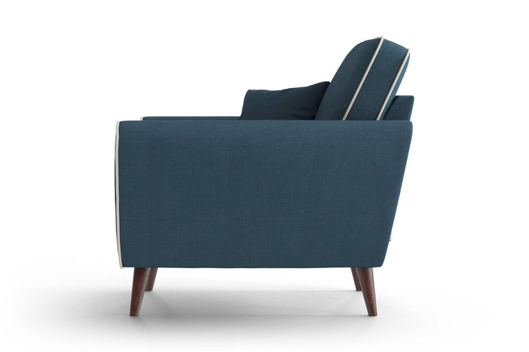 Fauteuil Zara linnen met contrast piping