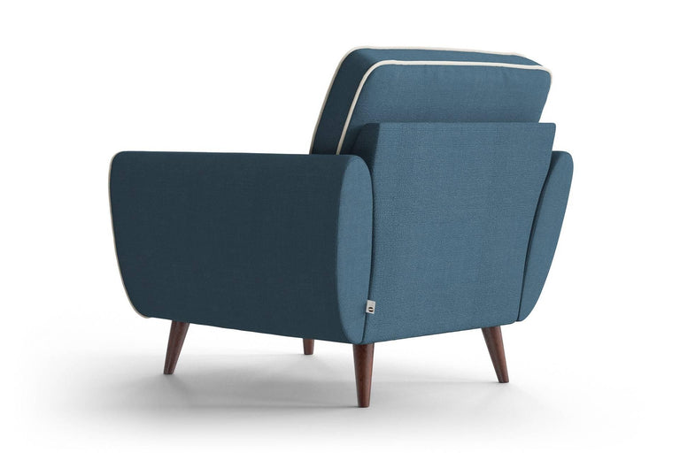 Fauteuil Zara linnen met contrast piping