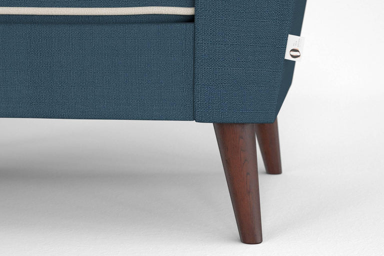 Fauteuil Zara linnen met contrast piping