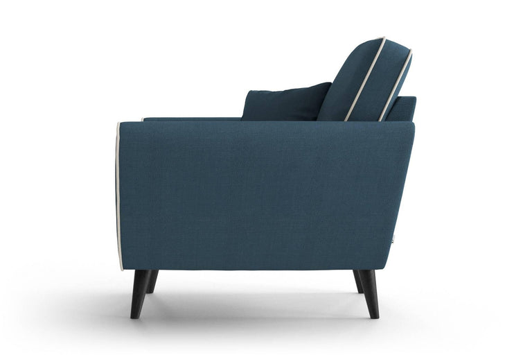 Fauteuil Zara linnen met contrast piping