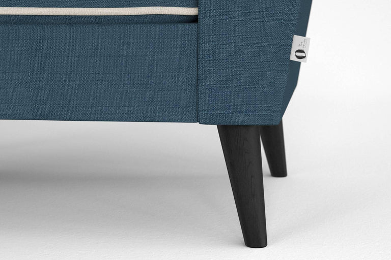 Fauteuil Zara linnen met contrast piping