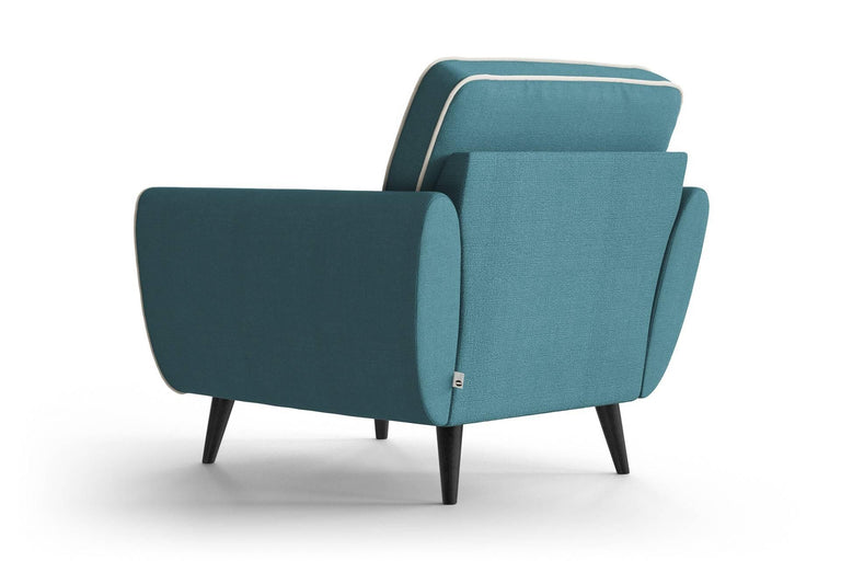 Fauteuil Zara linnen met contrast piping