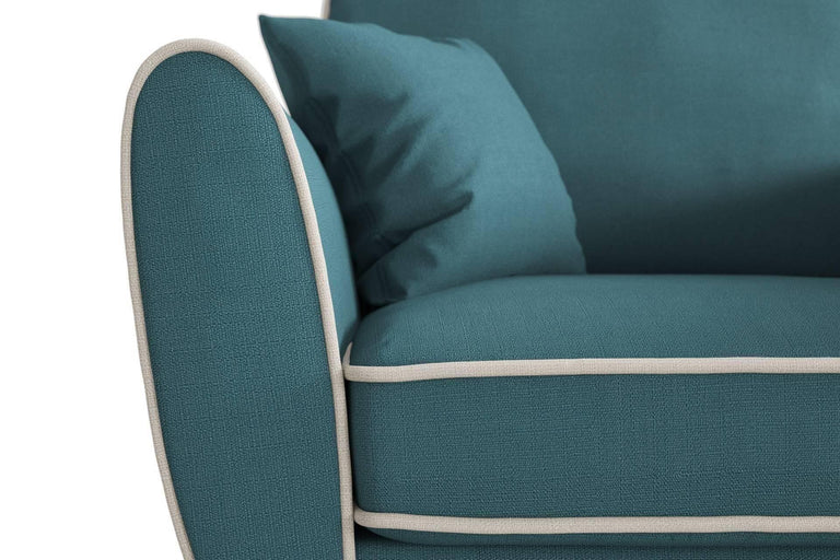 Fauteuil Zara linnen met contrast piping