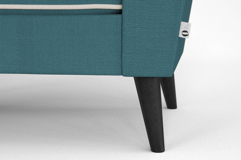 Fauteuil Zara linnen met contrast piping