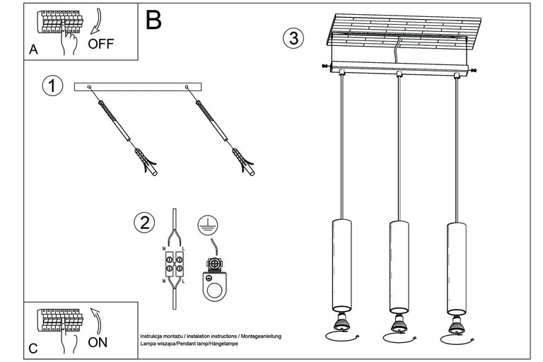 Hanglamp Flash 3-lichts