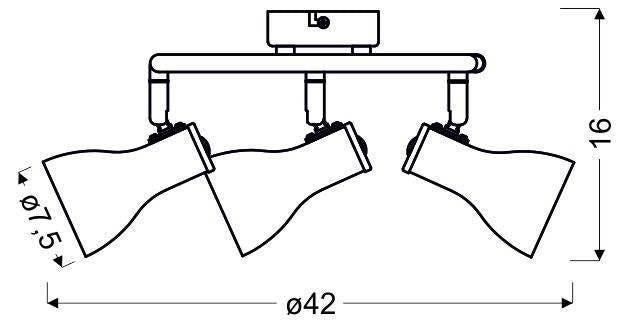 Plafondlamp Bobbi 3-lichts