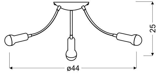 Plafondlamp Indy 3-lichts