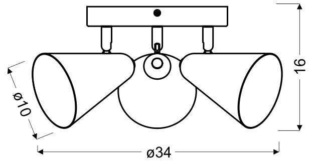 Plafondlamp Jet 3-lichts