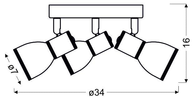 Plafondlamp Lana 3-lichts